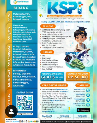 KEJUARAAN SAINS PELAJAR INDONESIA