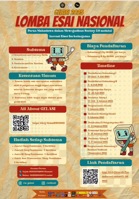  Pendaftaran Lomba Esai Nasional GELASI 2025