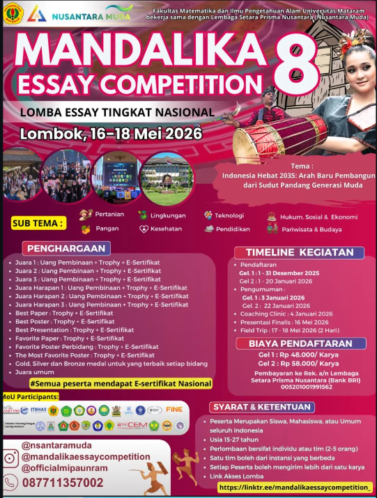 MANDALIKA ESSAY COMPETITION 